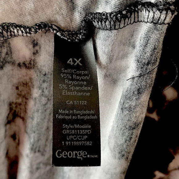 George Black  & White Tie Dye Tank 4X - Picture 6 of 7